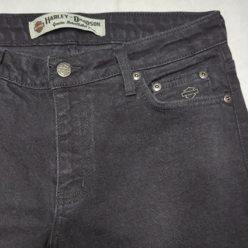 Vintage Harley-Davidson Women's Bootcut Black Jeans Size 6